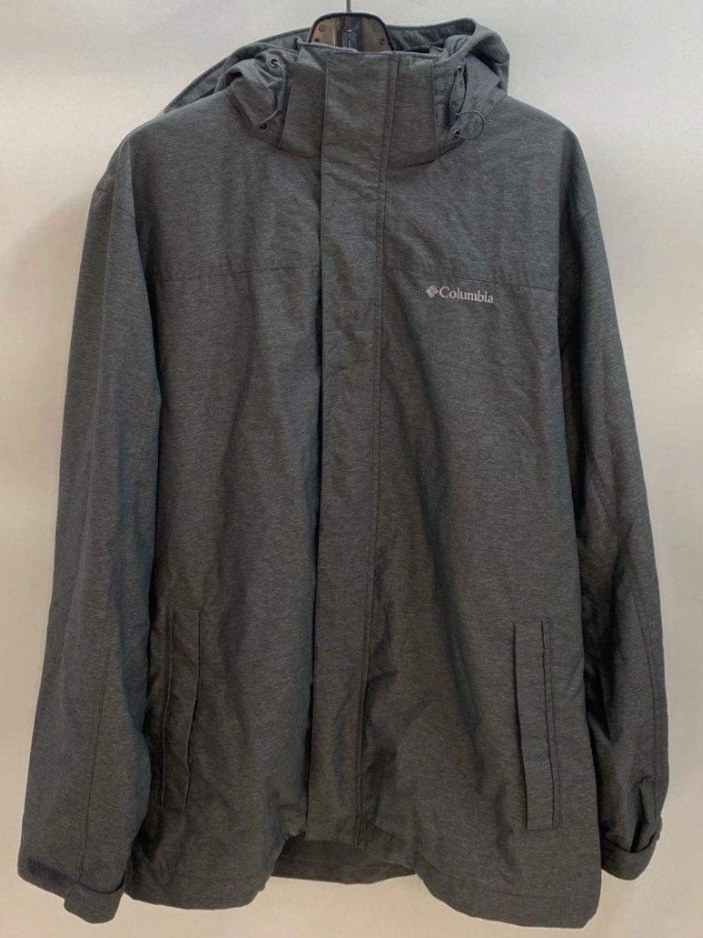 Columbia Men's Hooded Raincoat - Charcoal Gray